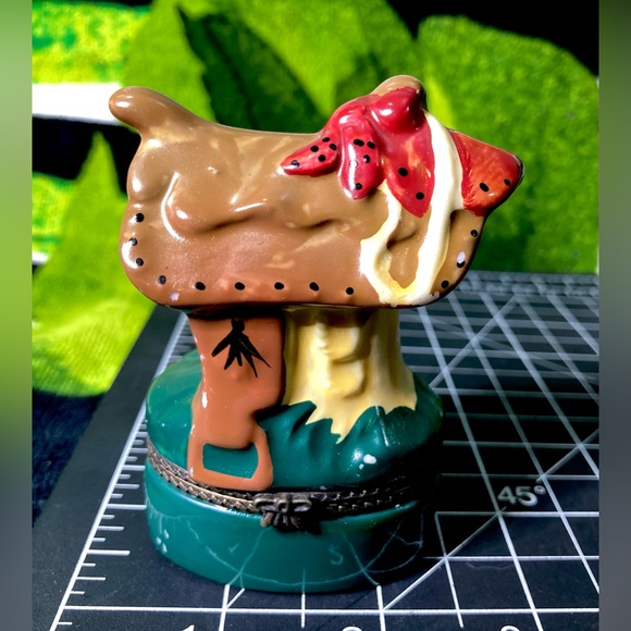 Vintage Horse Saddle Limoges Style Hinged Trinket Box Phb - Picture 11 of 12